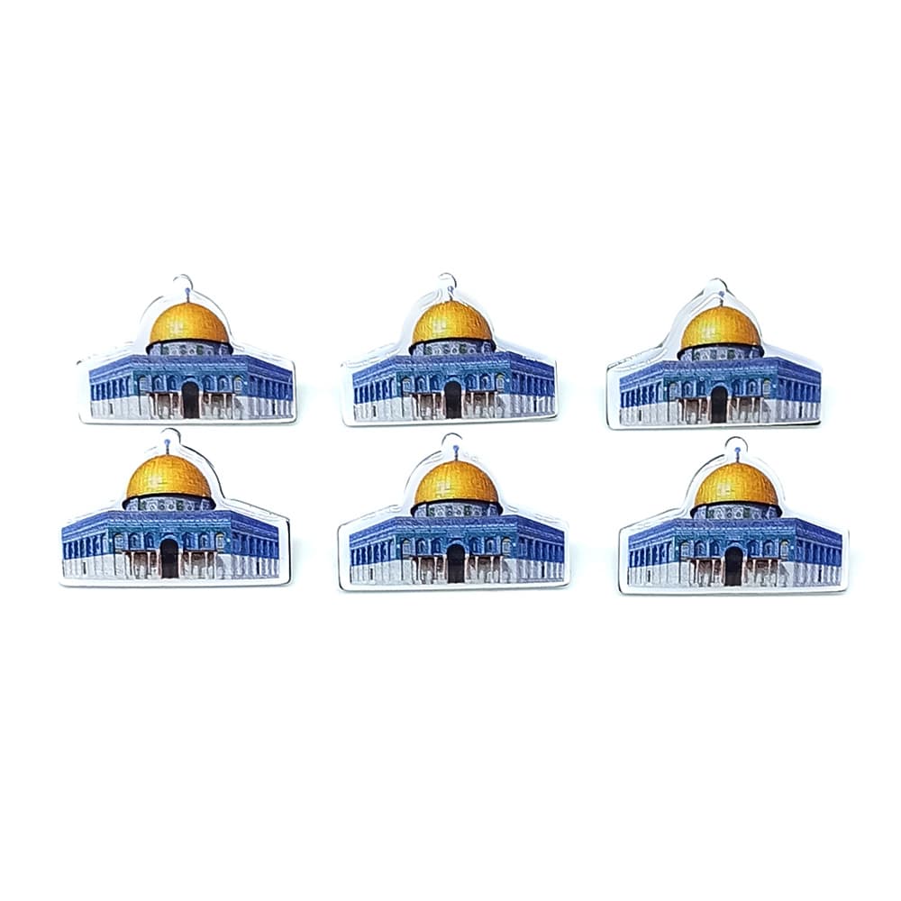 Metal Üzeri Damla Etiket Mescid-i Aksa Görselli Yaka Rozeti 1 Paket 6lı Metal Üzeri Damla Etiket Mescid-i Aksa Görselli Yaka Rozeti 1 Paket 6lı