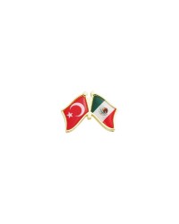 Metal Üzeri Damla Etiket Türkiye Meksika Bayrak Yaka Rozeti 1 Adet Metal Üzeri Damla Etiket Türkiye Meksika Bayrak Yaka Rozeti 1 Adet