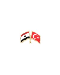 Mısır Türkiye Flamalı Bayrak Yaka Rozeti 1 Adet Mısır Türkiye Flamalı Bayrak Yaka Rozeti 1 Adet