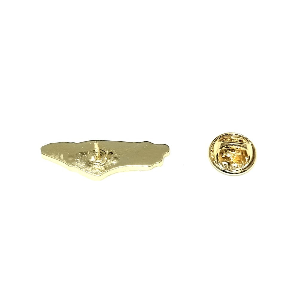 Renkli Filistin Haritası Tasarımlı Gold Renk Metal Yaka Rozeti 1 Paket 6lı