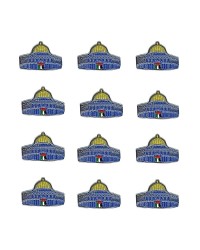 Renkli Mescid-i Aksa Görselli Metal Yaka Rozeti 1 Paket 12'li Renkli Mescid-i Aksa Görselli Metal Yaka Rozeti 1 Paket 12'li