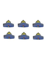 Renkli Mescid-i Aksa Görselli Metal Yaka Rozeti 1 Paket 6lı Renkli Mescid-i Aksa Görselli Metal Yaka Rozeti 1 Paket 6lı
