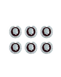 Siyah Defne Çelengi İşlemeli Atatürk Silüetli Metal Yaka Rozeti 1 Paket 6lı Siyah Defne Çelengi İşlemeli Atatürk Silüetli Metal Yaka Rozeti 1 Paket 6lı