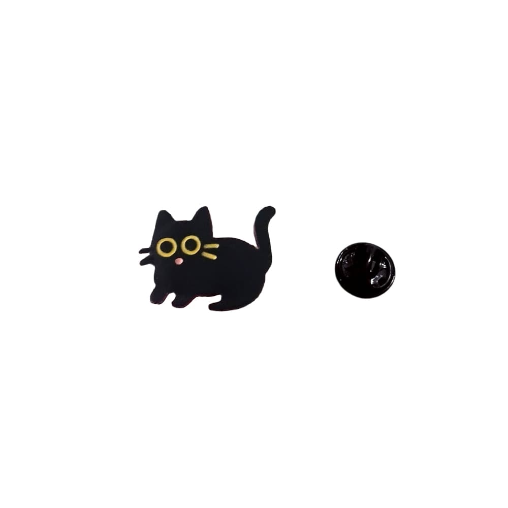 Siyah Kedi Tasarımlı Metal Yaka Rozeti 1 Adet Siyah Kedi Tasarımlı Metal Yaka Rozeti 1 Adet