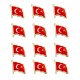 Türk Bayrağı Zamak Metal Yaka Rozeti 1 Paket 12'li Türk Bayrağı Zamak Metal Yaka Rozeti 1 Paket 12'li