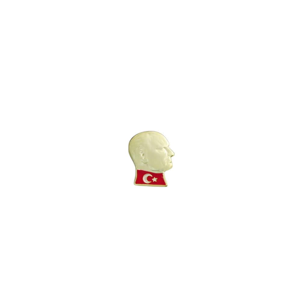 Türk Bayraklı Atatürk Portreli Metal Yaka Rozeti 1 Adet Türk Bayraklı Atatürk Portreli Metal Yaka Rozeti 1 Adet