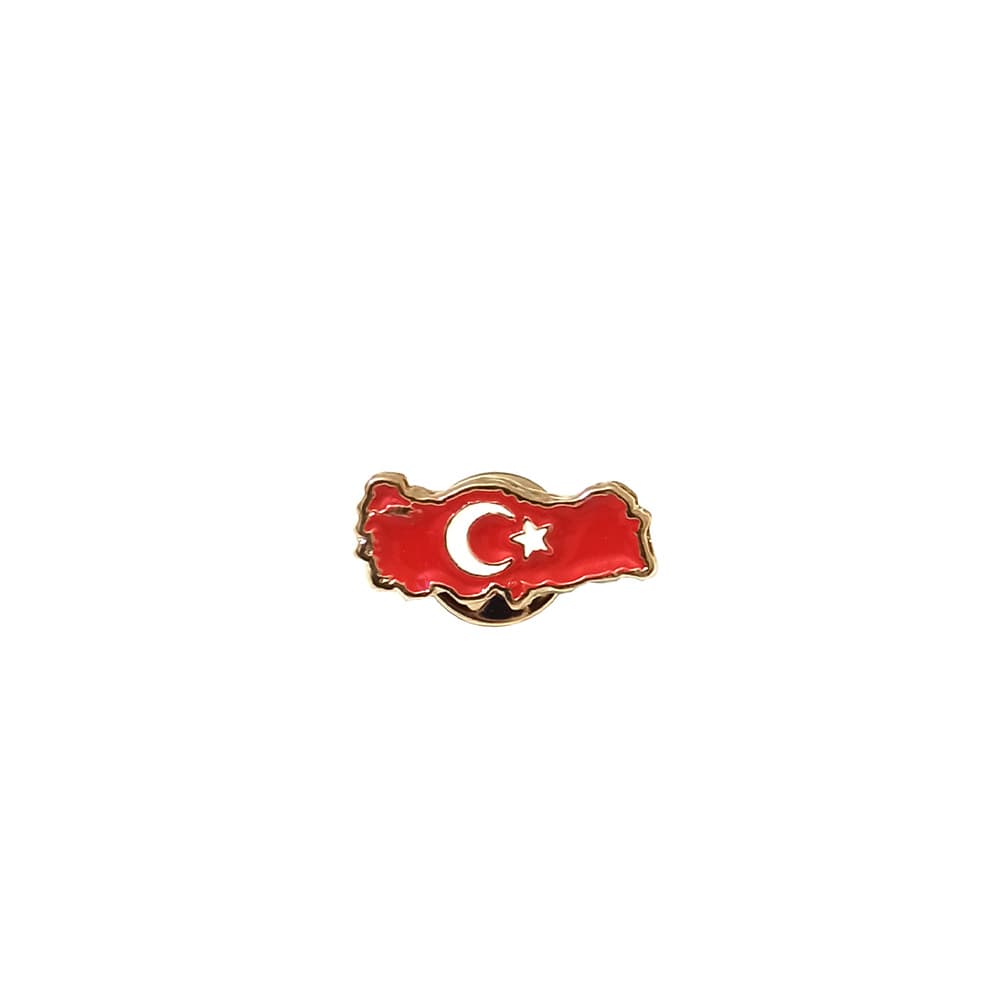 Türkiye Haritası Ay Yıldız Metal Yaka Rozeti 1 Adet Türkiye Haritası Ay Yıldız Metal Yaka Rozeti 1 Adet