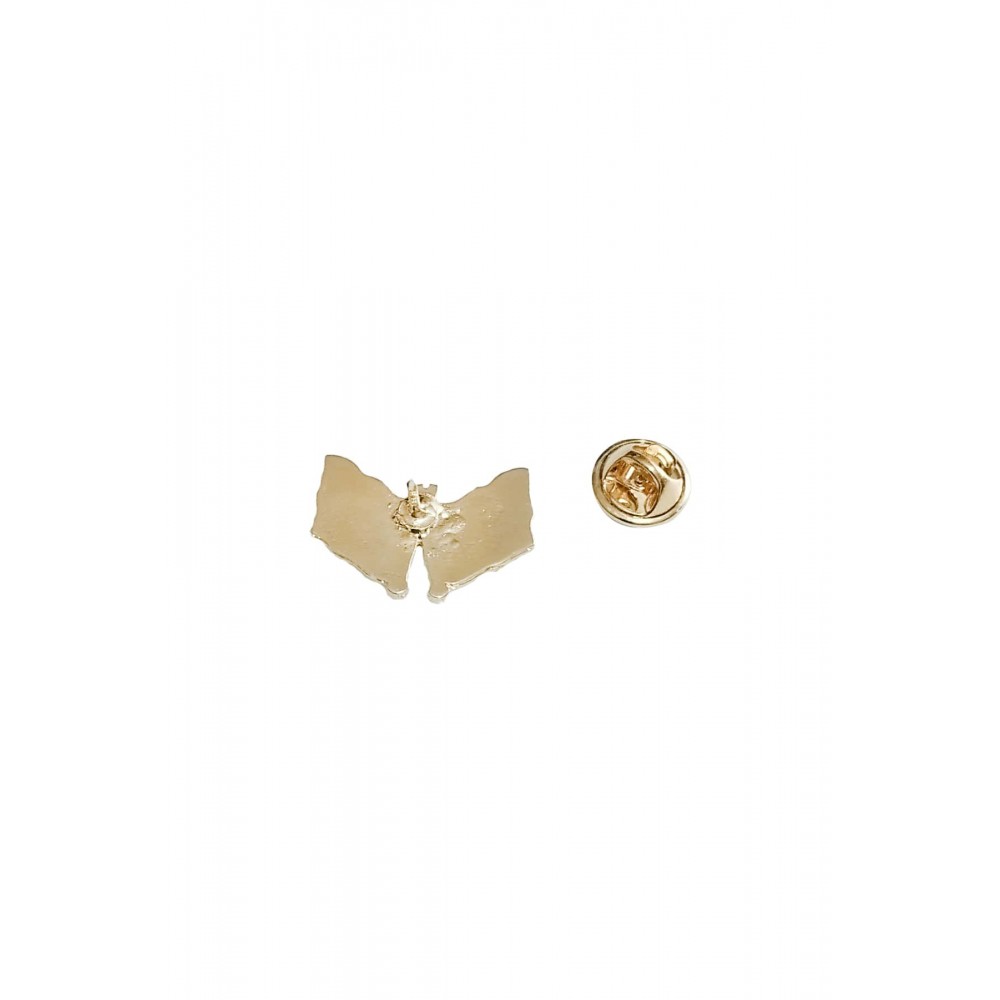 Doğu Türkistan Türkiye Flamalı Gold Renk Metal Yaka Rozeti 1 Paket 12li