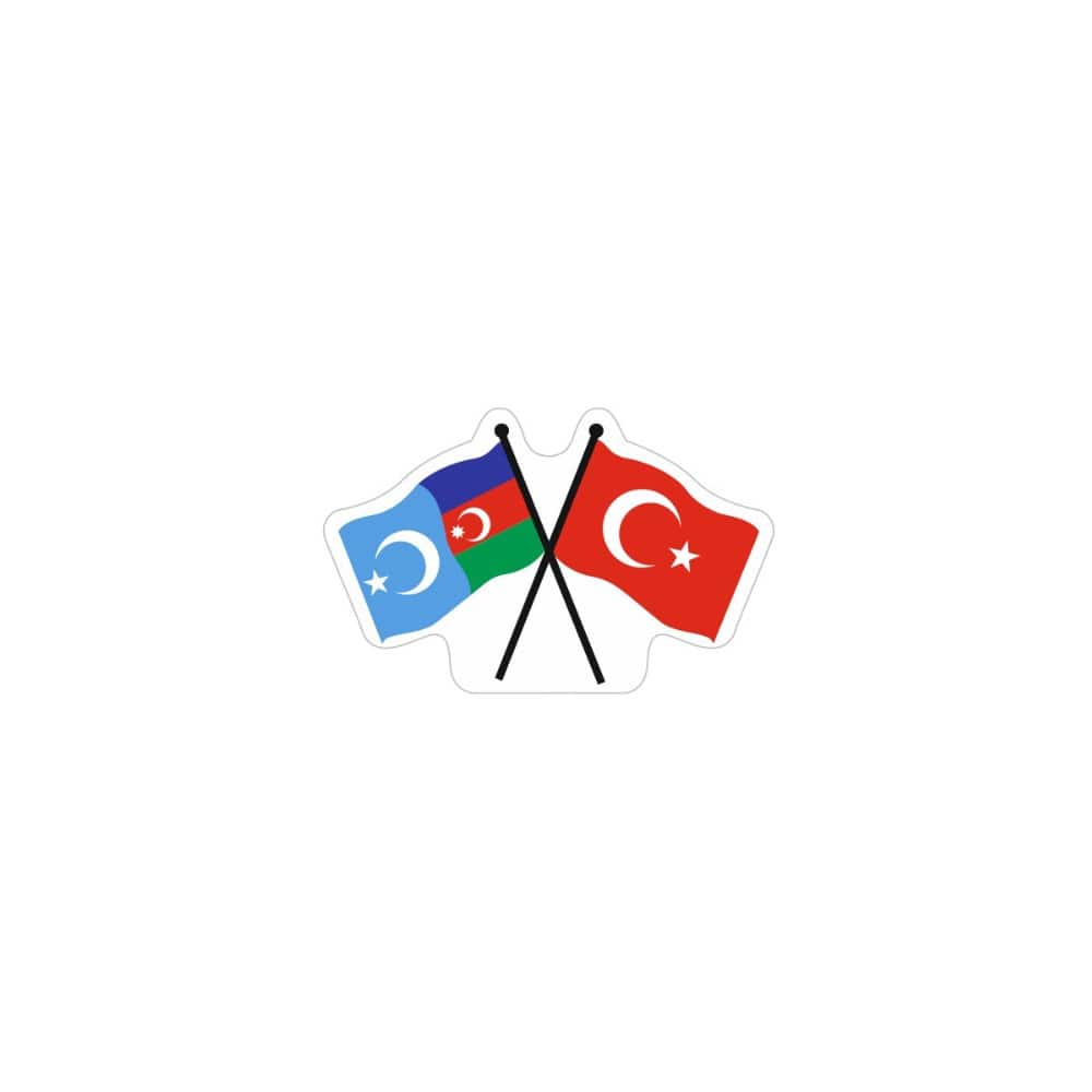 Doğu Türkistan Azerbaycan ve Türk Bayrak Flamalı Yaka Rozeti 1 Adet Doğu Türkistan Azerbaycan ve Türk Bayrak Flamalı Yaka Rozeti 1 Adet