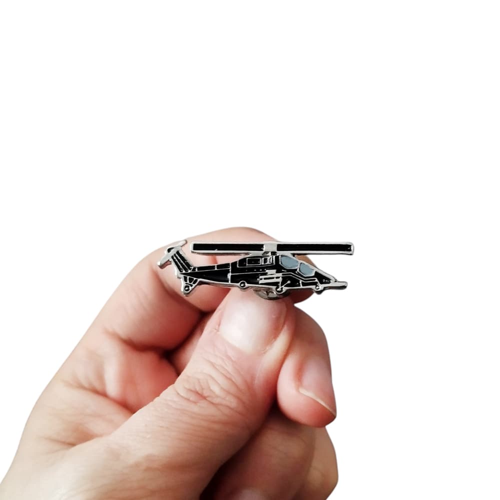 Gümüş Renk Helikopter Metal Yaka Rozeti 1 Adet