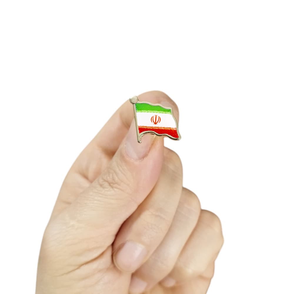 İran Bayrağı Zamak Metal Yaka Rozeti 1 Adet
