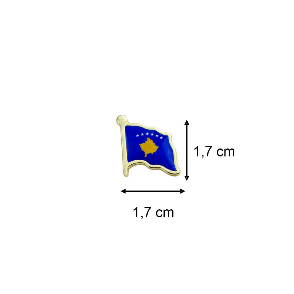Kosova Bayrağı Zamak Metal Yaka Rozeti 1 Adet