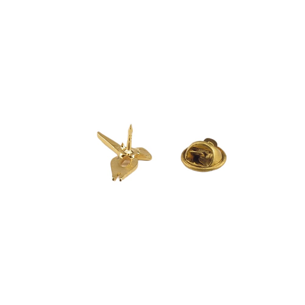 Lale Modeli Gold Renk Metal Yaka Rozeti 1 Adet