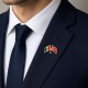 Moldova Türkiye Flamalı Bayrak Yaka Rozeti 1 Adet