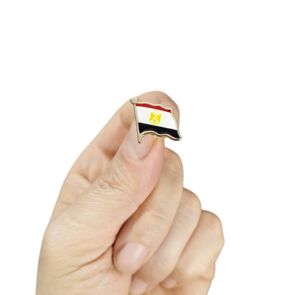 Mısır Bayrağı Zamak Metal Yaka Rozeti 1 Adet