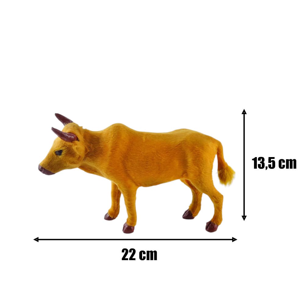 Plastik Üzeri Kadife Kumaş Kaplı Dekoratif 22 x 13,5 cm Boğa Öküz Biblosu Sarı Siyah Set