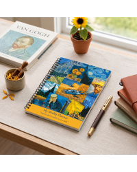 Van Gogh Karma Eserler Kolajı Sert Kapak Spiralli Haftalık Planlayıcı Defter Van Gogh Karma Eserler Kolajı Sert Kapak Spiralli Haftalık Planlayıcı Defter