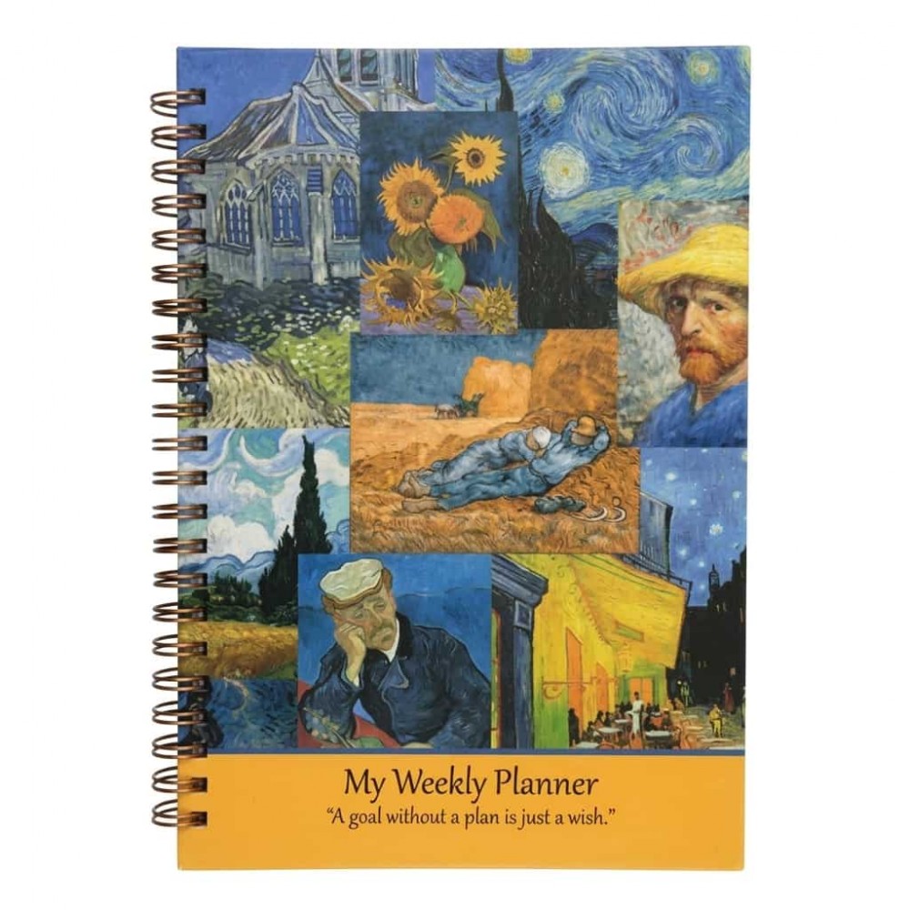 Van Gogh Karma Eserler Kolajı Sert Kapak Spiralli Haftalık Planlayıcı Defter