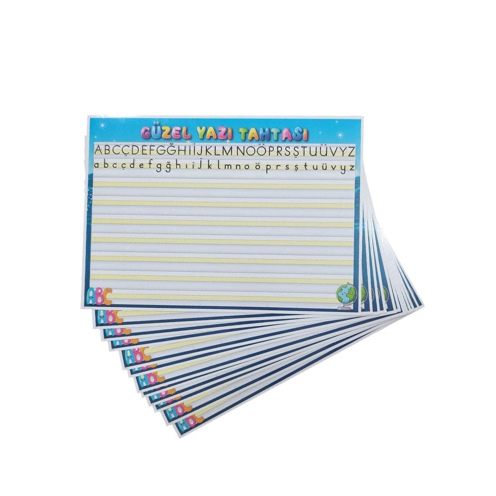A4 Boyutunda Yazı ve Matematik Çalışma Kartı 1 Paket 10lu A4 Boyutunda Yazı ve Matematik Çalışma Kartı 1 Paket 10lu