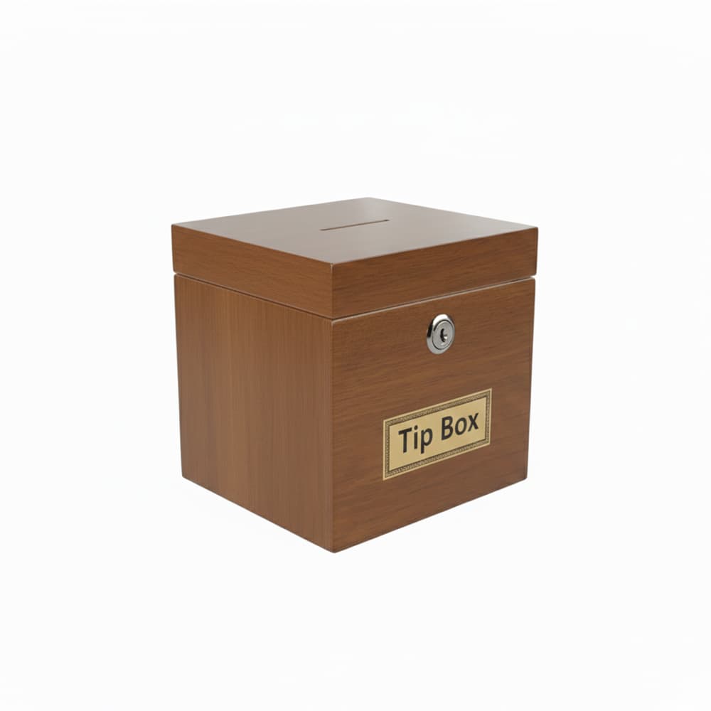 Küp Şeklinde Kilitli MDF Ahşap Tip Box Bahşiş Kutusu 1 Adet Küp Şeklinde Kilitli MDF Ahşap Tip Box Bahşiş Kutusu 1 Adet