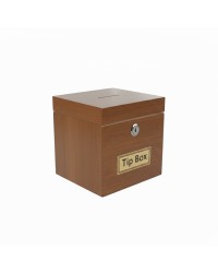 Küp Şeklinde Kilitli MDF Ahşap Tip Box Bahşiş Kutusu 1 Adet Küp Şeklinde Kilitli MDF Ahşap Tip Box Bahşiş Kutusu 1 Adet