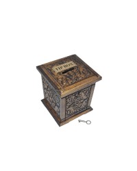 Oyma Desenli Ahşap Dikey Tip box Bahşiş Kutusu 1 Adet Oyma Desenli Ahşap Dikey Tip box Bahşiş Kutusu 1 Adet