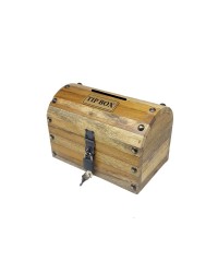 Sandık Tasarımlı Ahşap Iroko Ağacından Dekoratif Tip Box Bahşiş Kutusu 1 Adet Sandık Tasarımlı Ahşap Iroko Ağacından Dekoratif Tip Box Bahşiş Kutusu 1 Adet